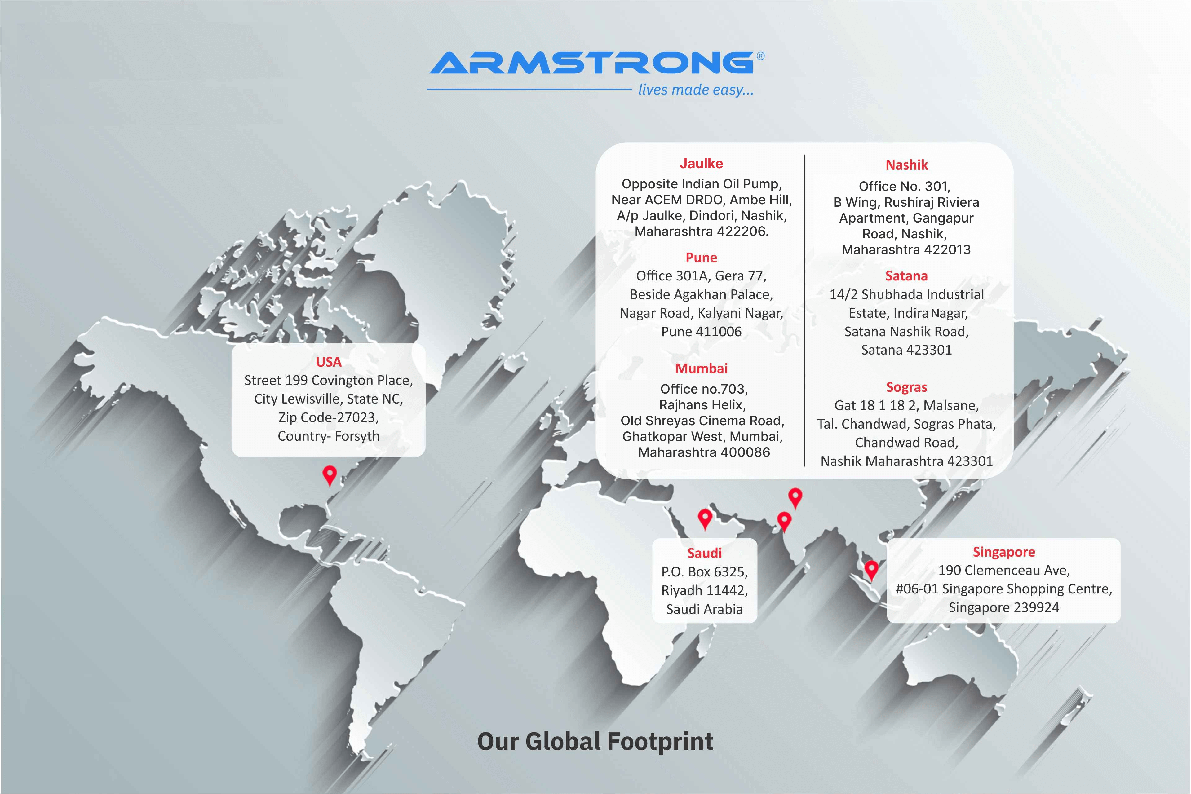 Armstrong Branches Map
