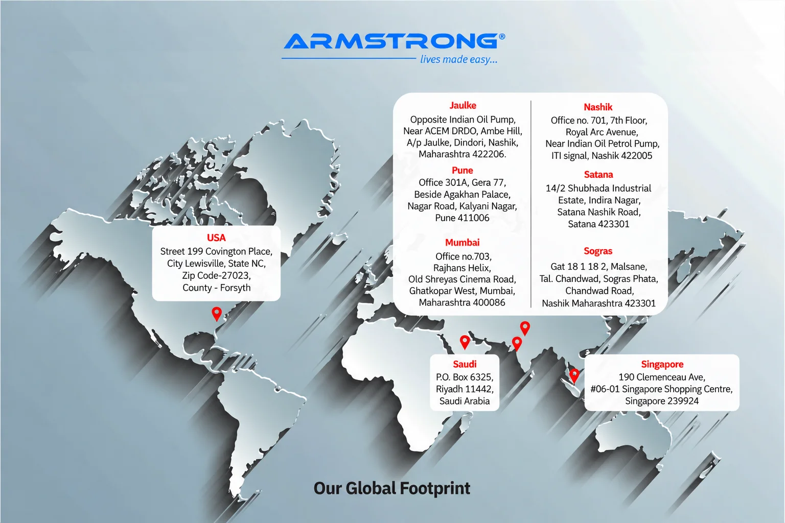 Armstrong Dematic Branches Map